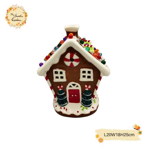 Christmas Gingerbread House LED Large Ceramic