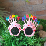 Happy Birthday Glasses Cupcake Theme