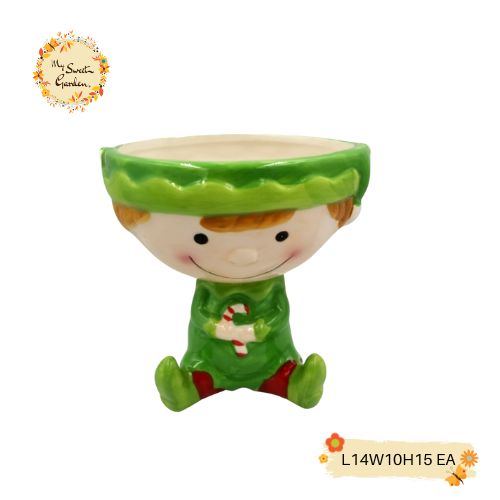 Christmas Dwarf Porcelain Display Bowls with Stand