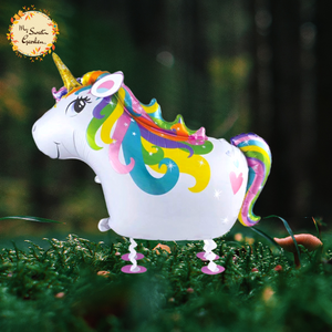 Unicorn Walking Helium Foil Balloon