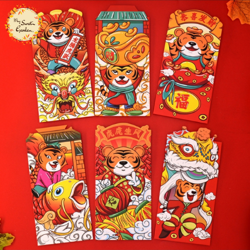 Assorted Tiger and Symbolic Chinese New Year Items Red Packet