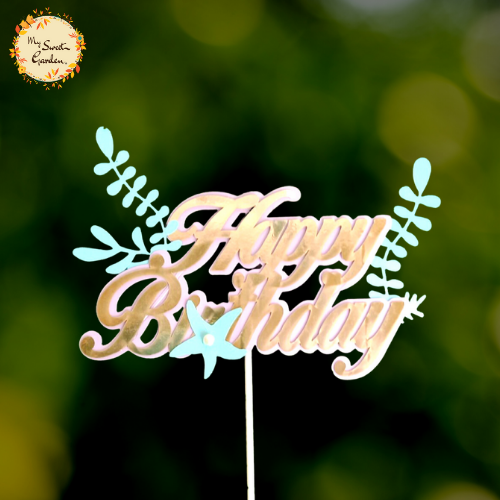 Reflective Silver Pop-out Happy Birthday Ocean Paper Insert