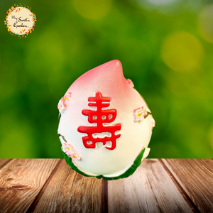 Longevity Peach Ceramic Figurine