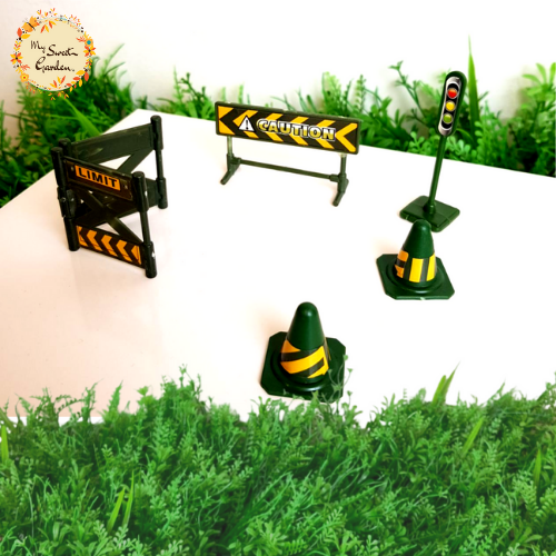 Traffic Army Construction Site Cake Topper Set