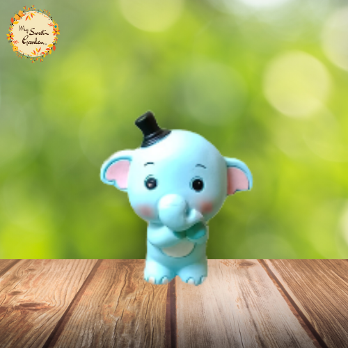 Baby Elephant Clay Figurine