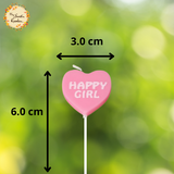 Pink Happy Girl Themed Candle