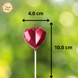 Metallic Hearts and Stars Themed Candle