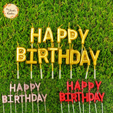 Happy Birthday Lettered Candle