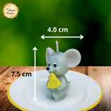Mouse eating a Cheese Themed Candle