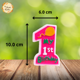 First Birthday Numbered Candle