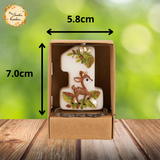 Forest Animal Numbered Candle