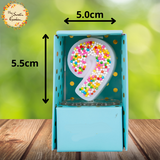 Sprinkled Numbered Candle