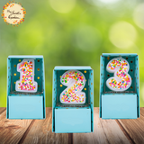 Sprinkled Numbered Candle