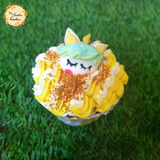 Unicorn Head with Sprinkled Swirls Artistic Cupcake A