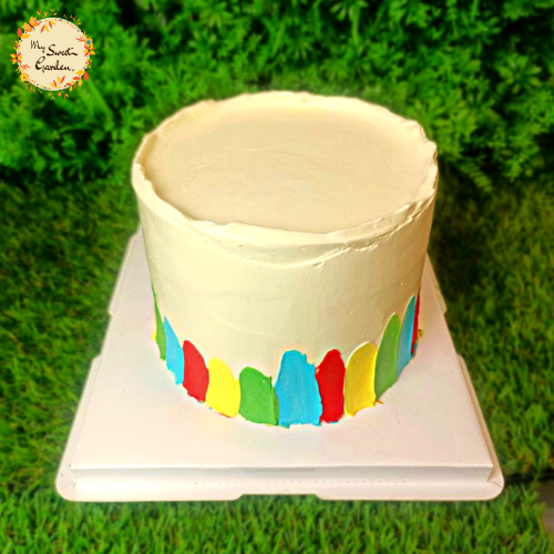 DIY Buttercream Painted Cake Base E