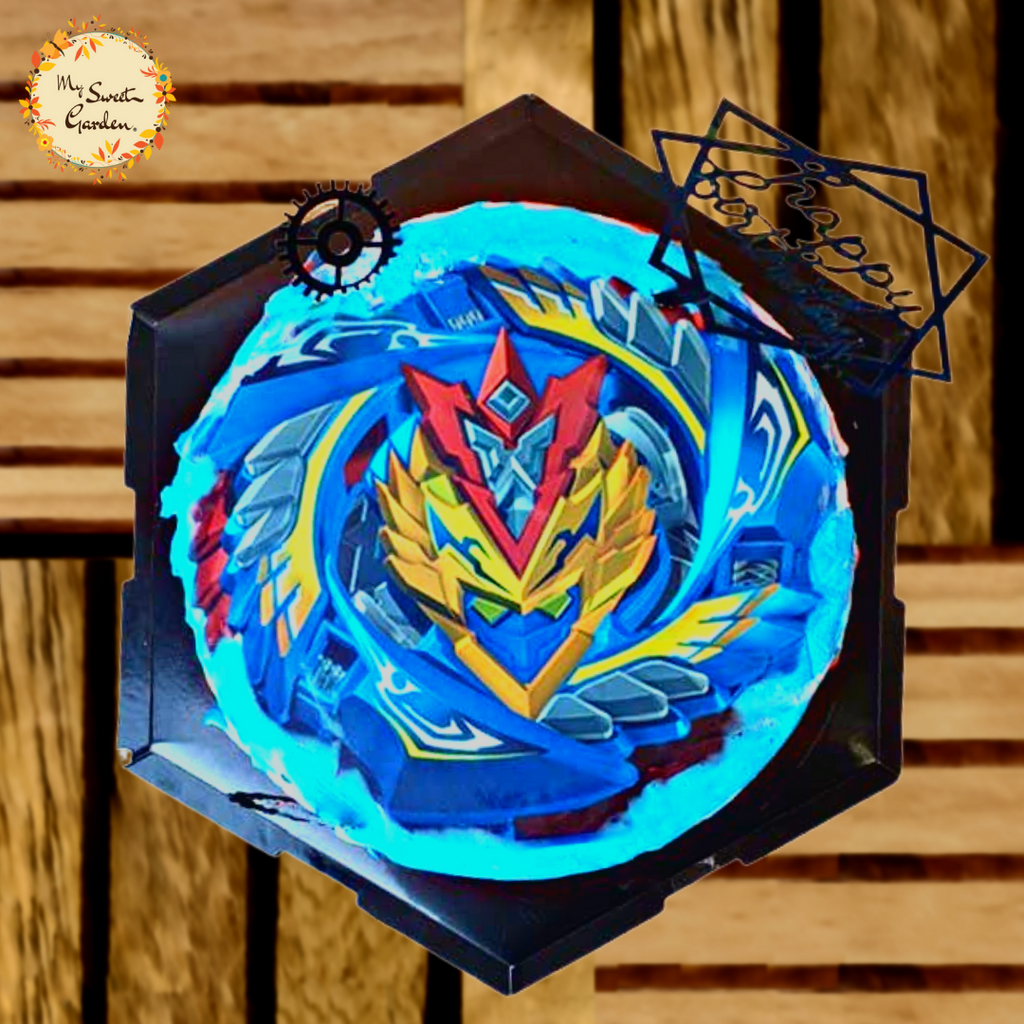 Round Buttercream Painted Digital Print Cake B