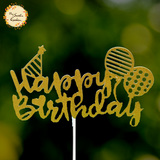 Celebrative Happy Birthday Glitter Art Paper Insert