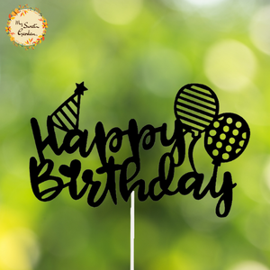 Celebrative Happy Birthday Glitter Art Paper Insert