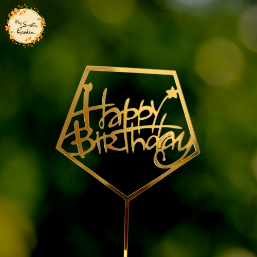 Pentagon Happy Birthday Acrylic Insert