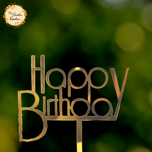 Simple Happy Birthday Acrylic Insert