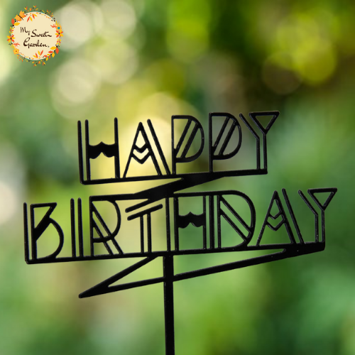 Artsy Happy Birthday Acrylic Insert