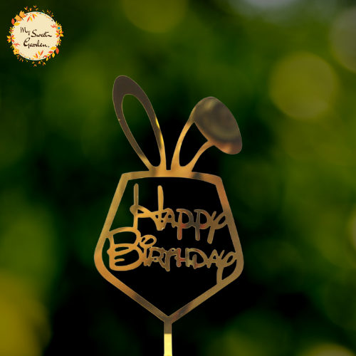 Bunny Happy Birthday Acrylic Insert