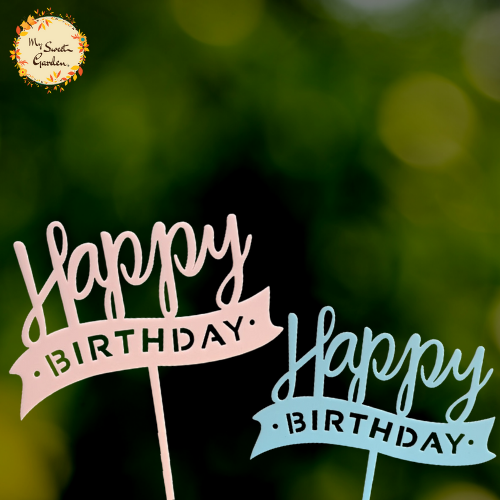 Banner Happy Birthday Acrylic Insert