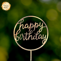 Circle Happy Birthday (Single) Acrylic Insert