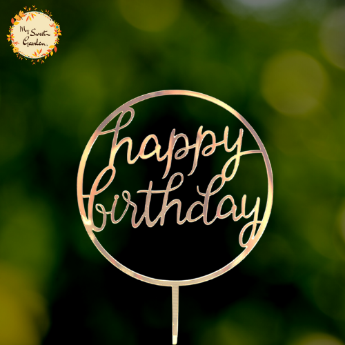 Circle Happy Birthday (Single) Acrylic Insert