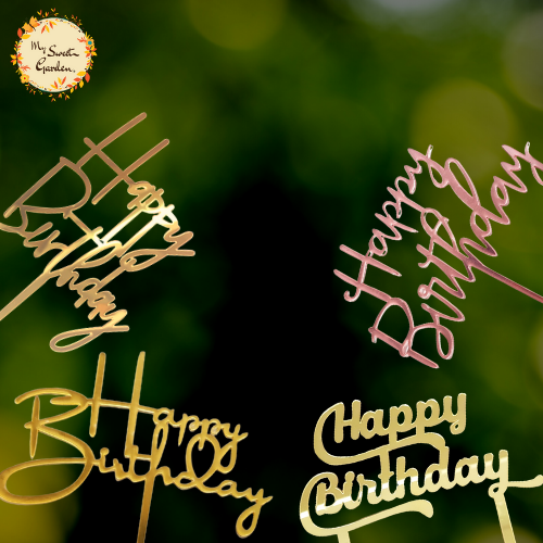 Cursive Happy Birthday Acrylic Insert