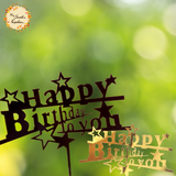 Glamourous Happy Birthday Acrylic Insert