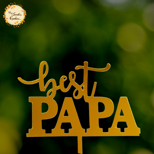 Cursive Best Papa Acrylic Insert