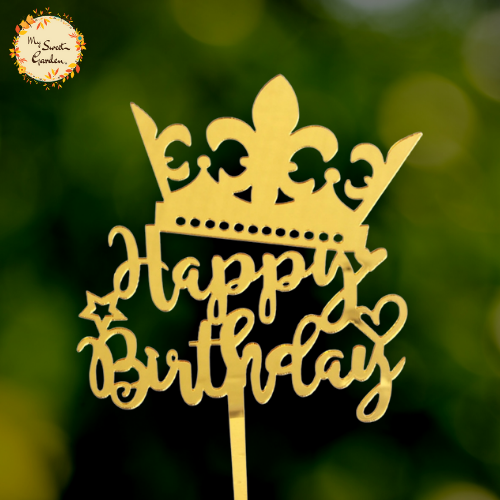 Crown Happy Birthday Acrylic Insert