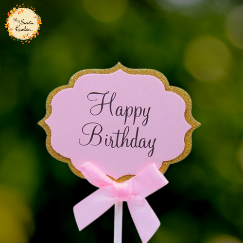Glittered Borders Happy Birthday Art Paper Insert