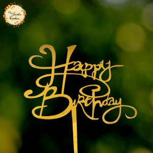 Cursive Happy Birthday Acrylic Insert