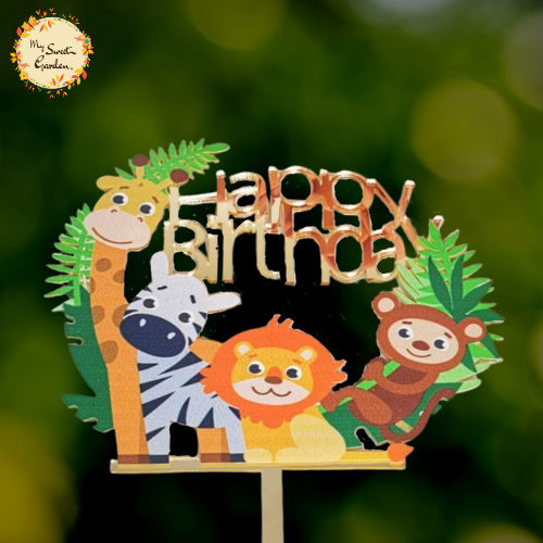Animal Theme Happy Birthday Acrylic Insert