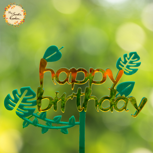 Nature Theme Happy Birthday Acrylic Insert
