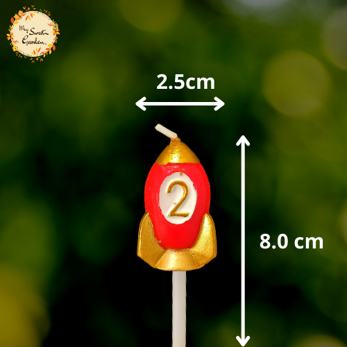Rocket Numbered Candle