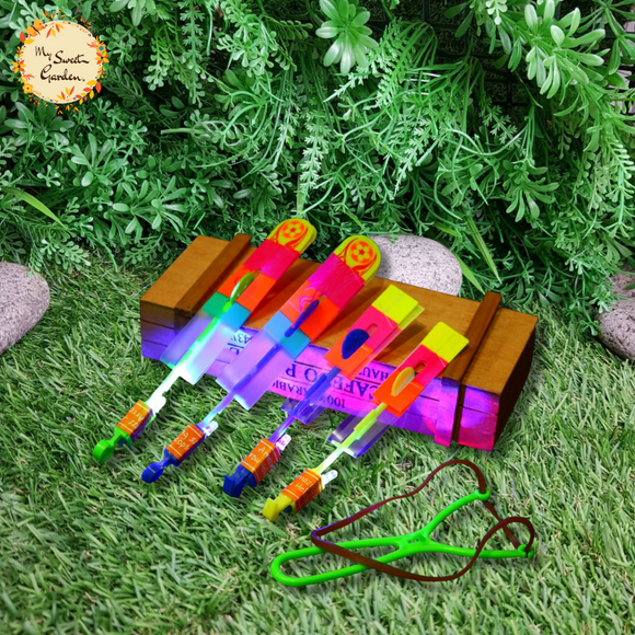 LED Light Slingshot Propeller Toy