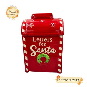Christmas Mail Box Porcelain Containers with Lid