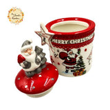 Merry Christmas Santa Porcelain Containers with Lid