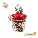 Merry Christmas Santa Porcelain Containers with Lid