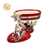 Merry Christmas Santa Porcelain Containers with Lid
