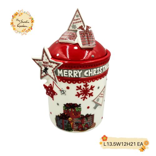 Merry Christmas Santa Porcelain Containers with Lid