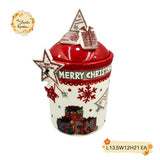 Merry Christmas Santa Porcelain Containers with Lid