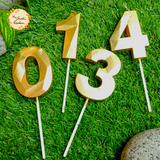 Metallic Numbered Candle