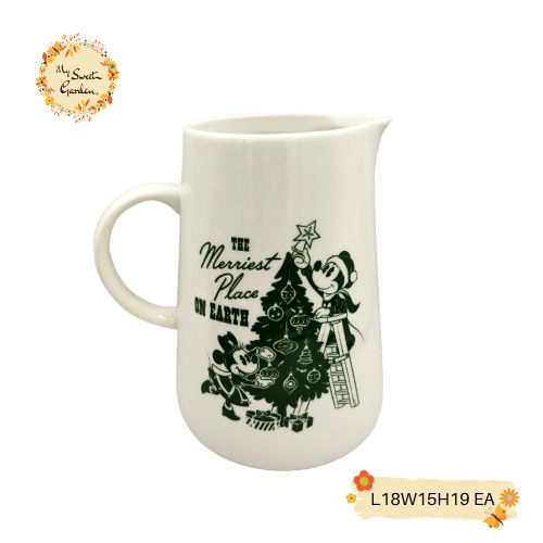 Christmas Mickey Minnie Porcelain Jugs