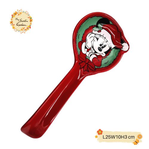 Christmas Mickey Minnie (Spoon-shaped) Porcelain Serving Plate