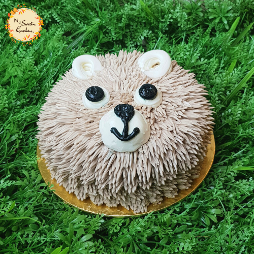 Fluffy Bear Artistic Cake
