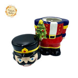 Christmas Nutcrackers (Full Body) Porcelain Containers with Lid